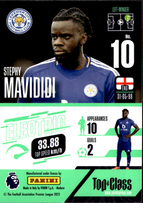 Stephy Mavididi Base Panini Top Class Premier League 150 NM1
