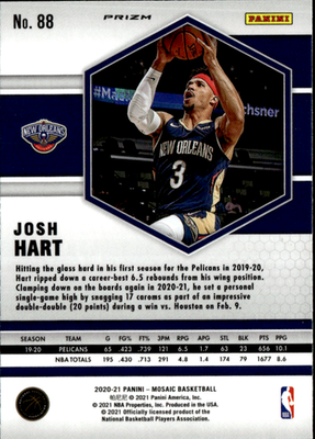 Josh Hart Mosaic Fast Break Pink Panini Mosaic    Pink 88 NM1