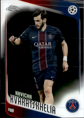 Khvicha Kvaratskhelia Base Topps Chrome UEFA Club Competitions 167 NM0