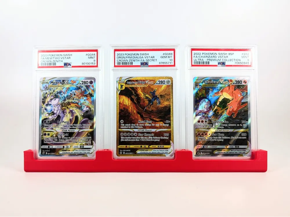 Support d'exposition pour 3 cartes graduées PSA
