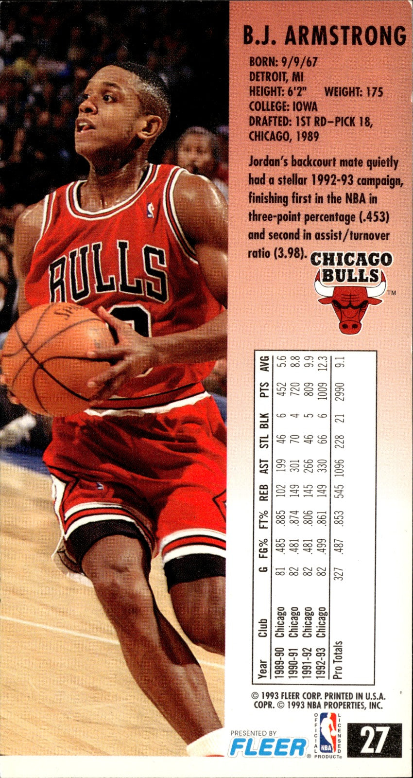 B.J. Armstrong Base Jam Session 27 NM1