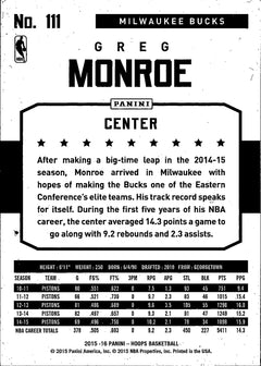 Greg Monroe Base Hoops 111 NM1