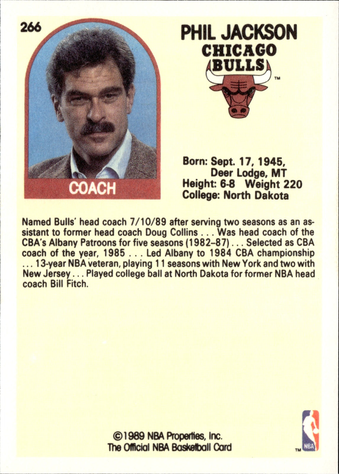Phil Jackson Base Hoops 266 NM1
