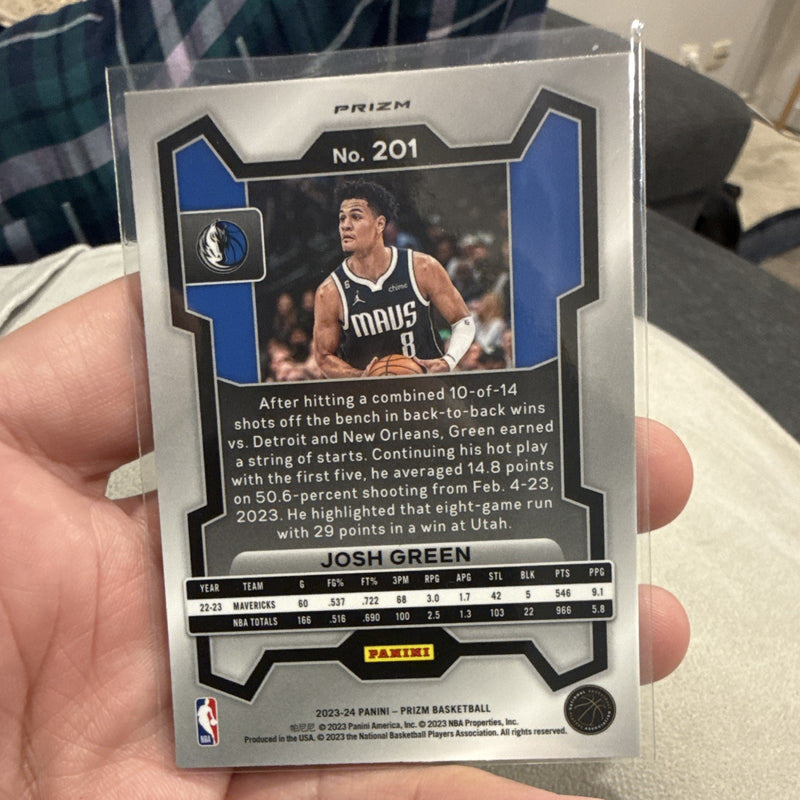 Panini 2023-24 Prizm Basketball Josh Green Dallas Mavericks #201 Parallel1