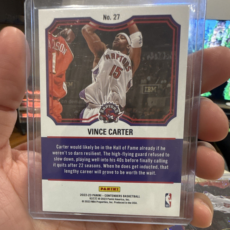 Panini Contenders 2022 23 Ticket to the Hall #27 Vince Carter Raptors1