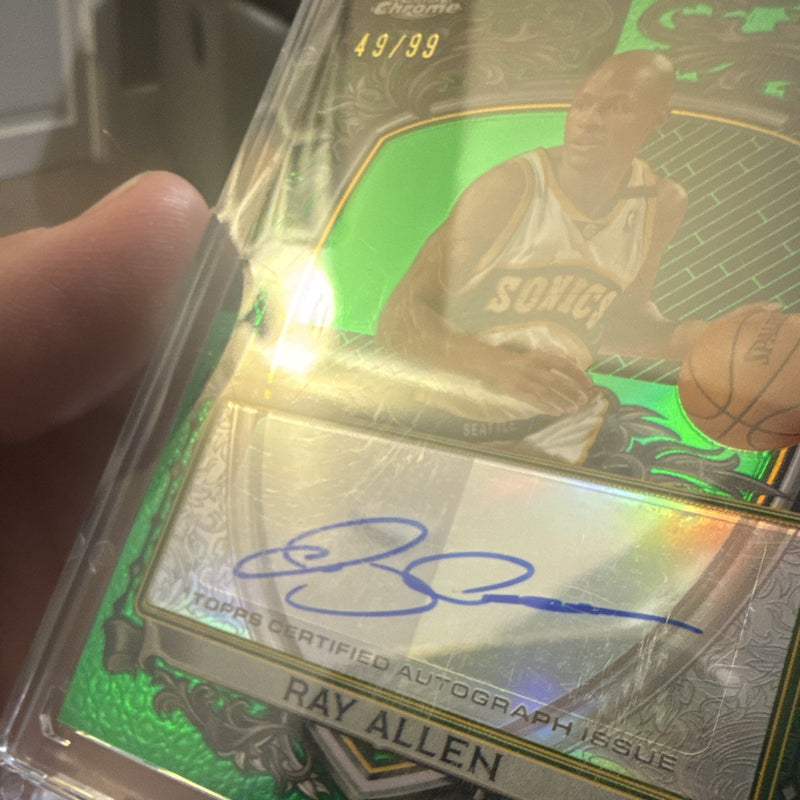 Ray Allen Signature Style Auto Topps Chrome Basketball SS-RA 49/99 SuperSonics3