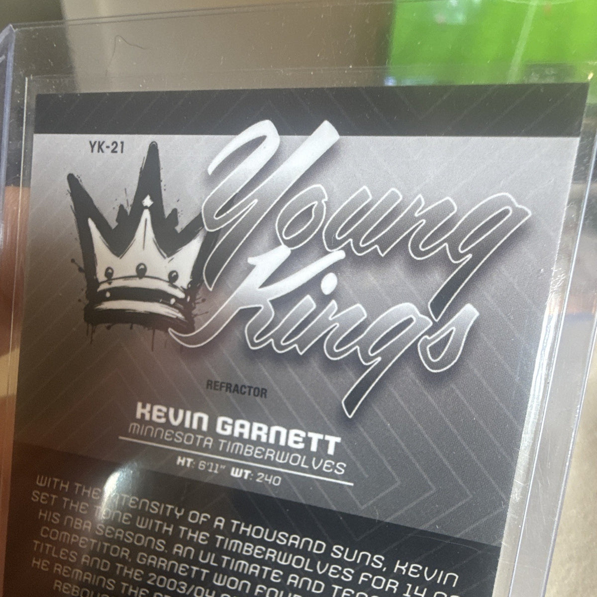 Topps Bowman Chrome 1998 Kevin Garnett Young Kings Refractor YK 212