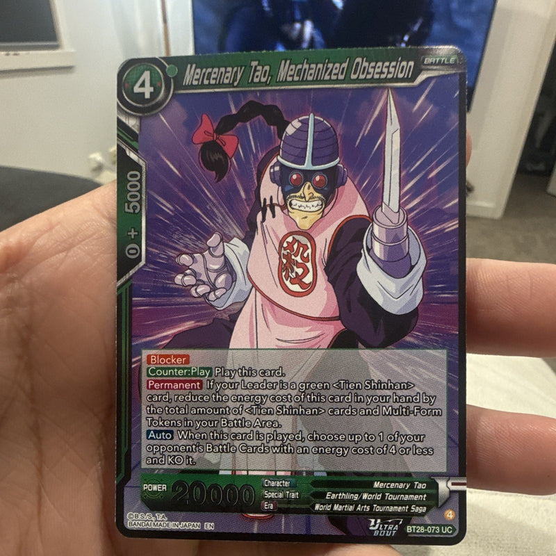 Bandai Mercenary Tao, Mechanized Obsession Foil Uncommon BT28-073 EN0