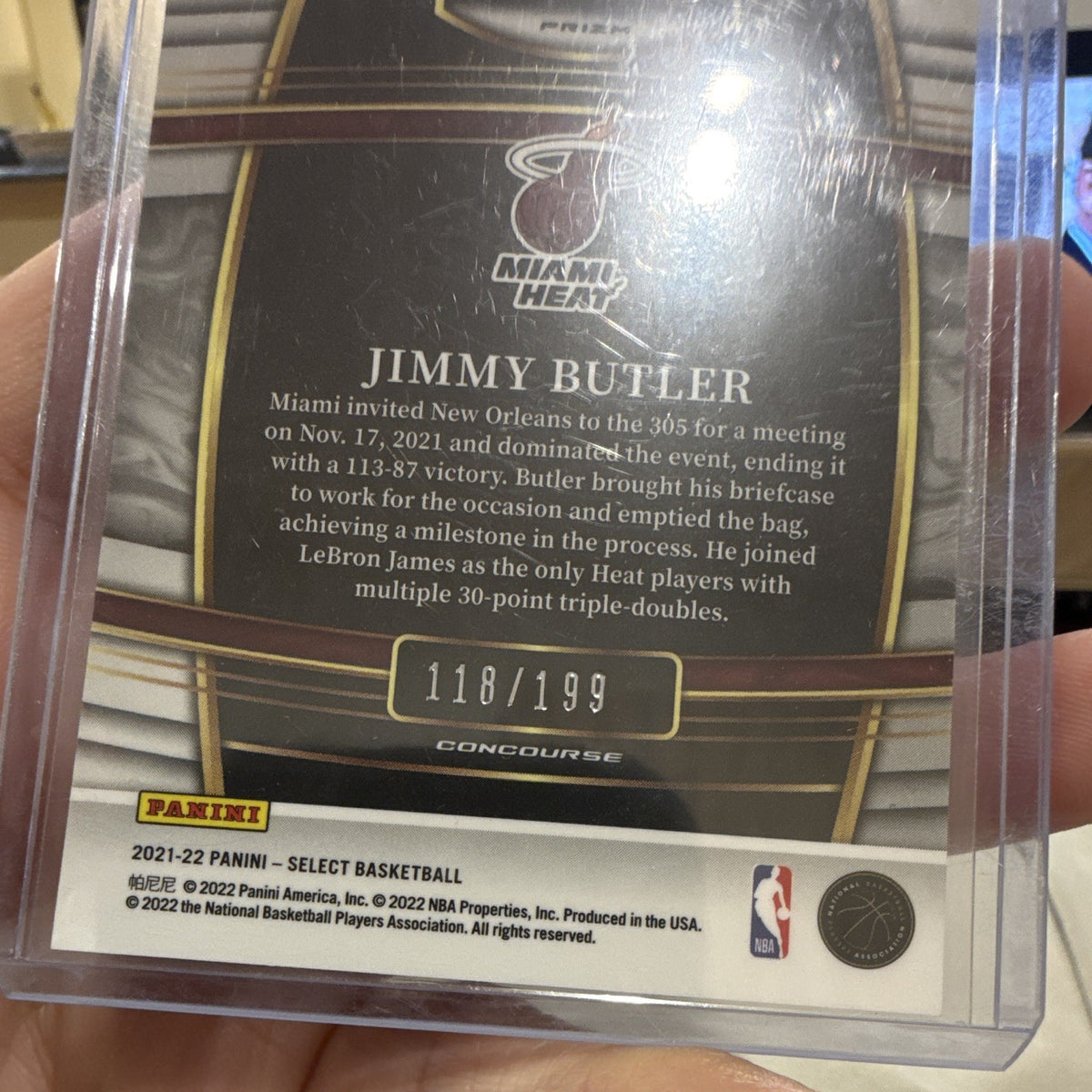 2021 22 Panini Select Jimmy Butler Miami Heat Prizm Concourse 97 118/1992