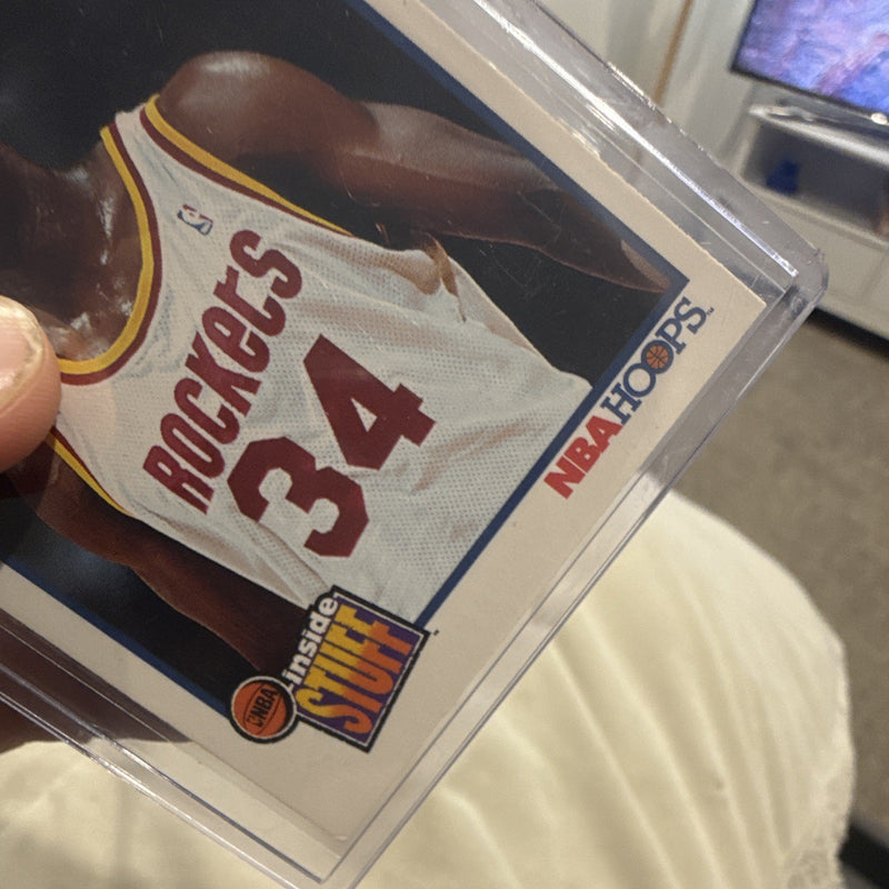 NBA Hoops Inside Stuff Insert Hakeem Olajuwon Houston Rockets #304 19913