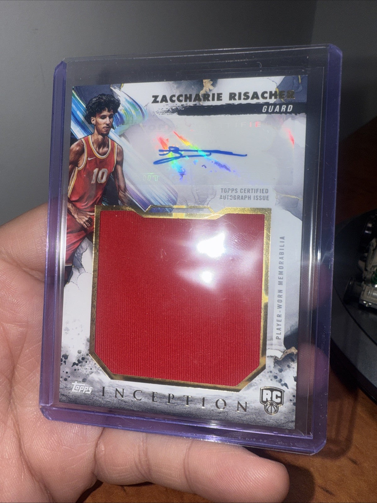 2024 25 Topps Inception Zaccharie Risacher Rookie Jumbo Relic Auto RJR ZR0