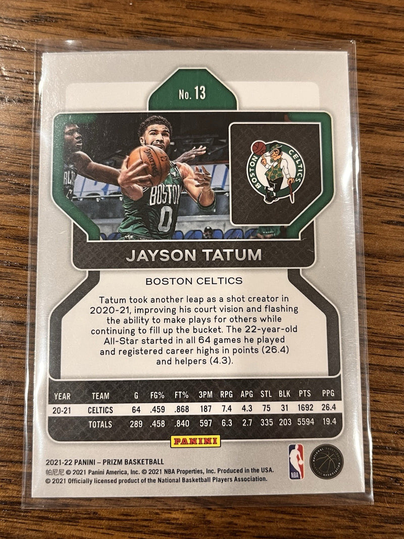 Panini Prizm Basketball 2021 22 Jayson Tatum Base Set No. 13 Celtics2