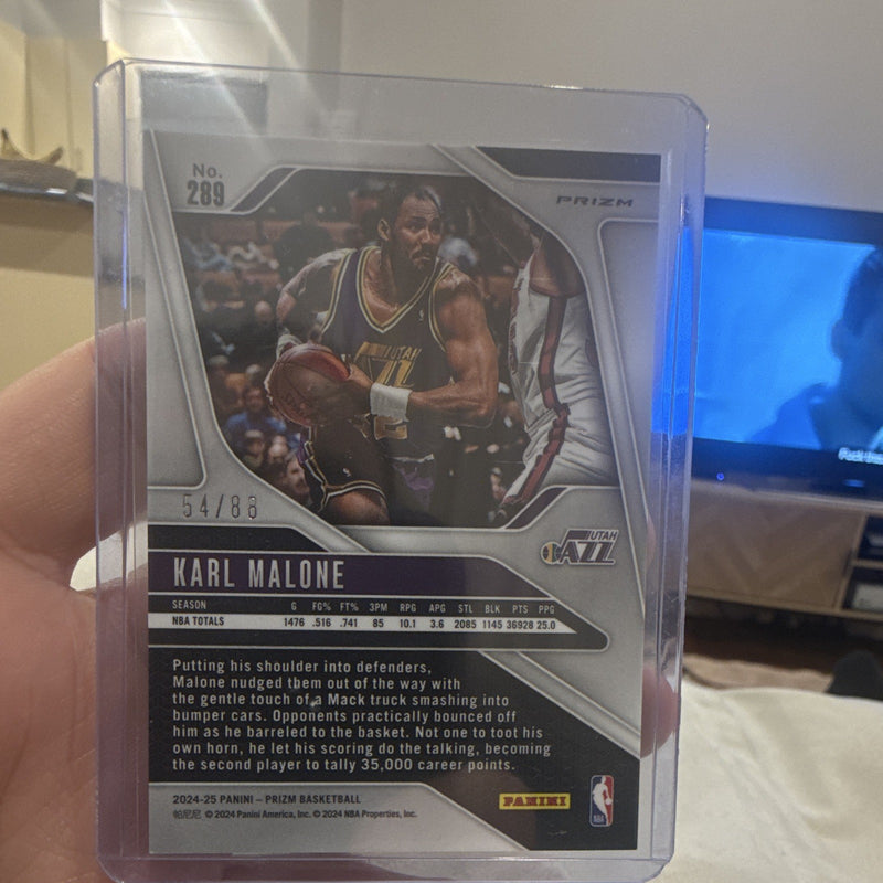 Panini Prizm 2024 25 Karl Malone Legends Red /88 #289 Utah Jazz1