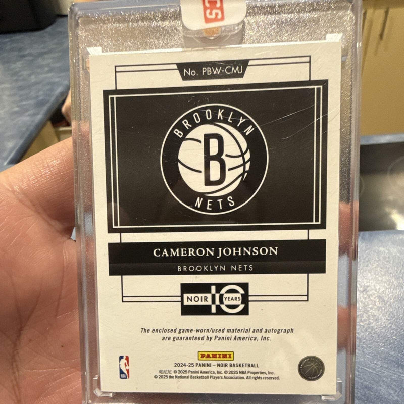 Panini 2024 25 Noir Cam Johnson PBW CMJ Auto Patch 08/15 Brooklyn Nets1