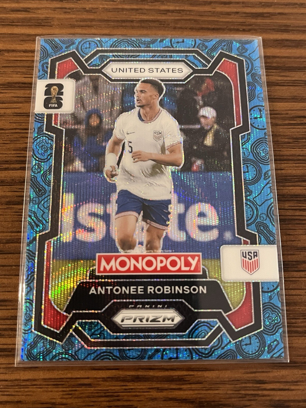 Panini Monopoly Prizm FIFA World Cup Parallel Antonee Robinson No.52 USA1