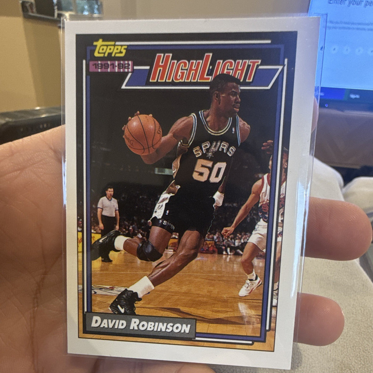 Topps 1991 92 Highlight #4 David Robinson San Antonio Spurs Insert0