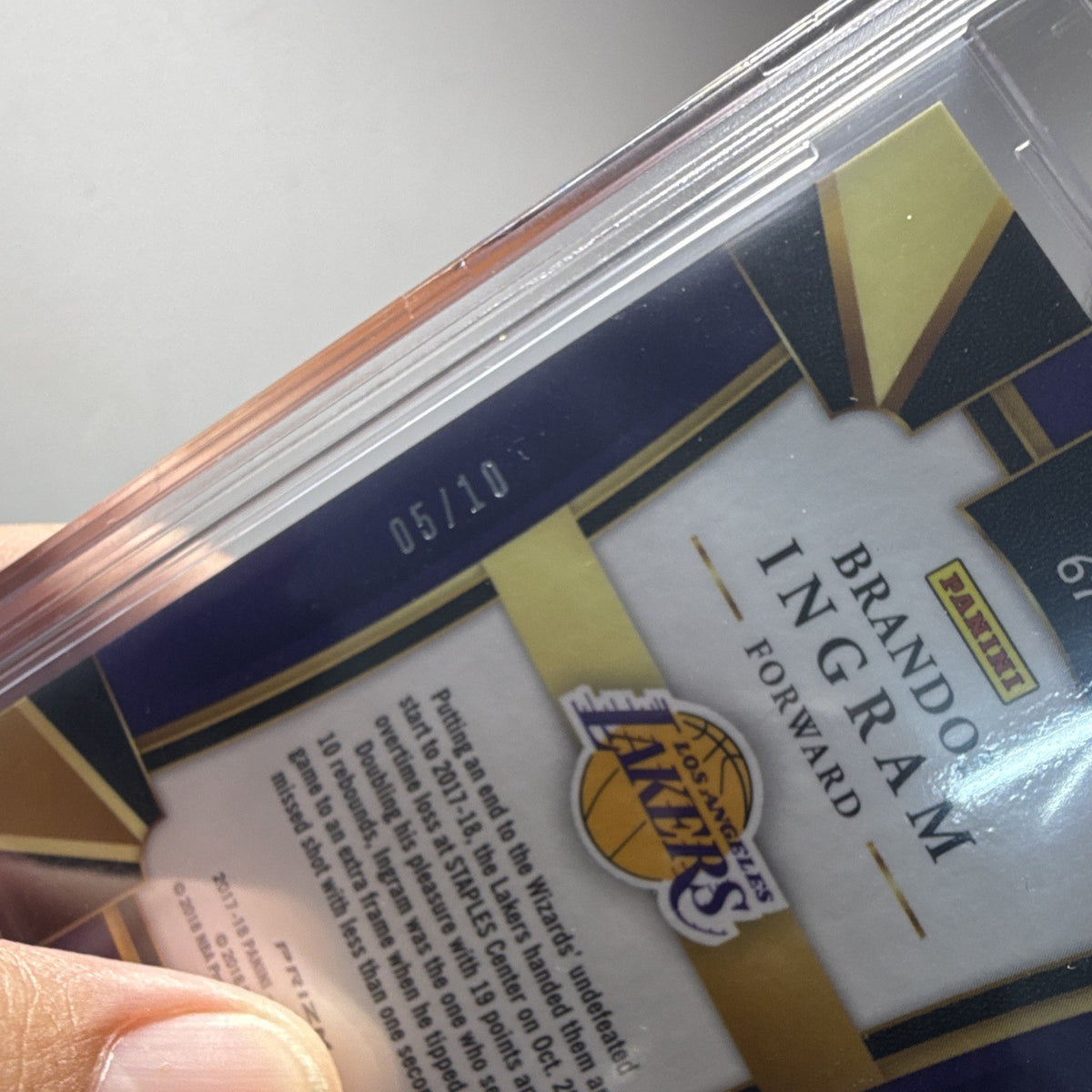 Panini Select Prizms Gold Brandon Ingram Lakers #67 BGS 9 Mint 05/102