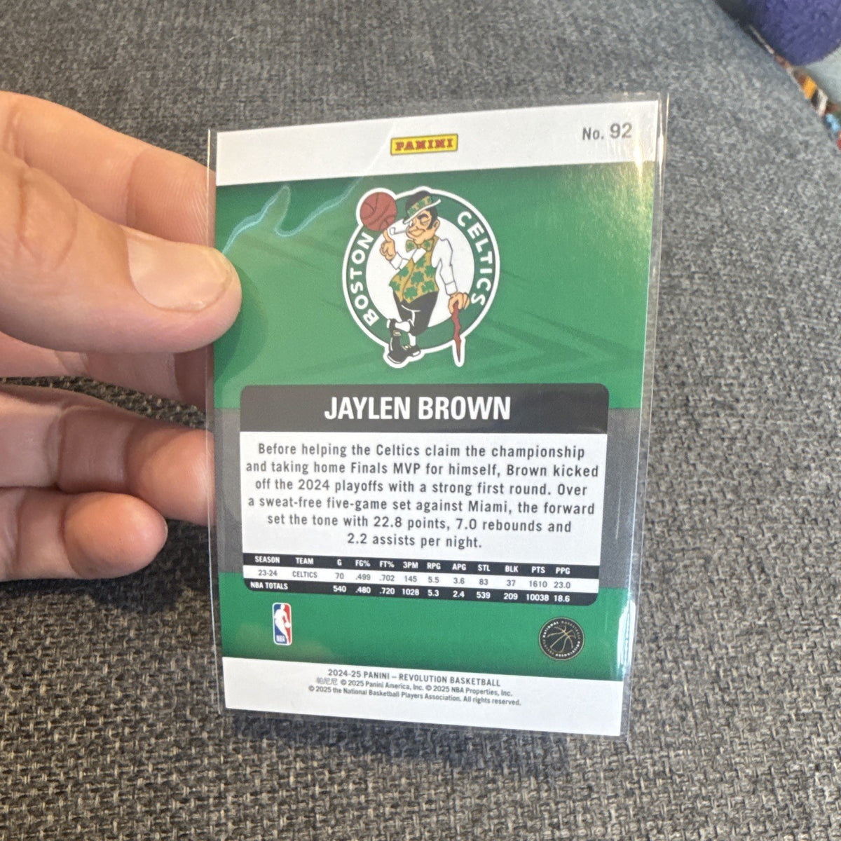 Panini 2024-25 Revolution Jaylen Brown Parallel/Variety Boston Celtics #921