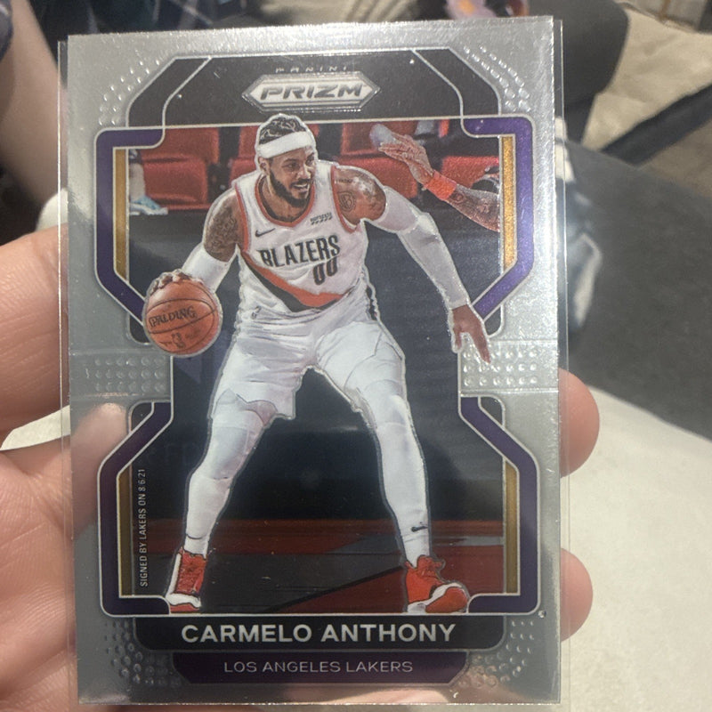 Panini 2021 22 Prizm Basketball Carmelo Anthony Base Set No. 11 Lakers0