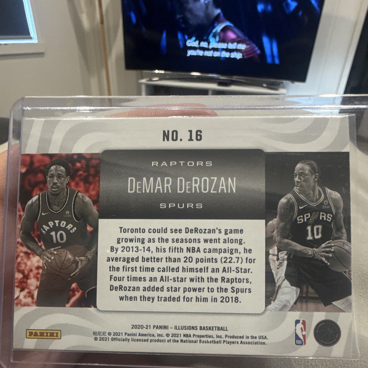 Panini Illusions 2020 21 DeMar DeRozan Career Lineage Insert No.16 Raptors1