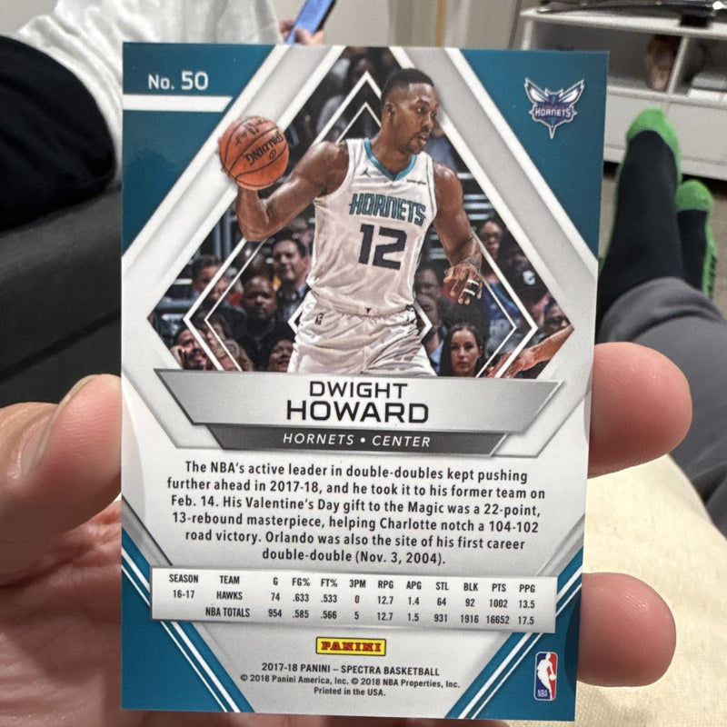 Panini Spectra Basketball Dwight Howard Base 2017 18 Charlotte Hornets #501