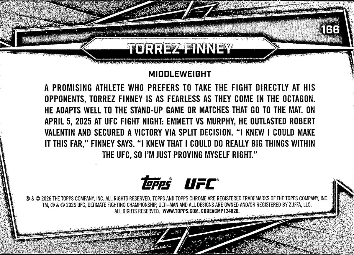 Torrez Finney Base 166 Topps Chrome NM1
