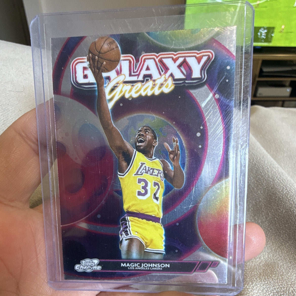 Topps Chrome Galaxy Greats GG 30 Magic Johnson Los Angeles Lakers Insert0