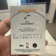 Topps 2026 Finest Kyle Filipowski Hologram Utah Jazz 72 NBA Card1
