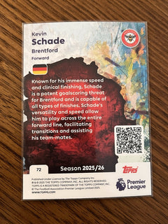 Topps Tekkers Kevin Schade Insert Brentford Premier League #72 2025/262