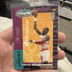 Upper Deck 1995 96 Collector's Choice Crash the Game Silver C10 Hakeem Olajuwon0