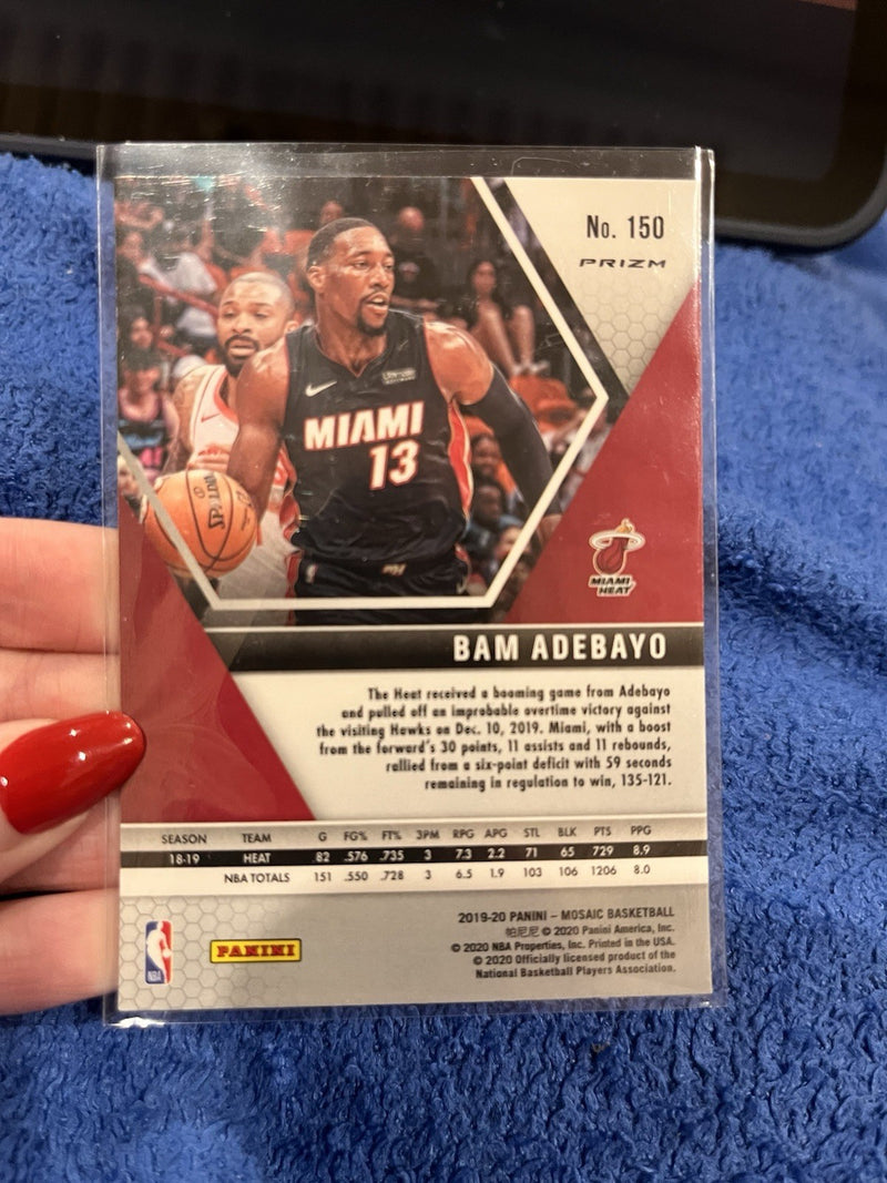 Panini 2019 20 Mosaic Basketball Bam Adebayo Prizm Miami Heat 1502
