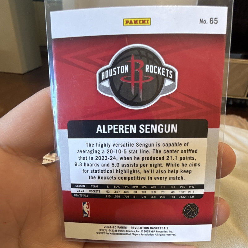 Panini Alperen Sengun 2024 25 Revolution Basketball #65 Rockets1