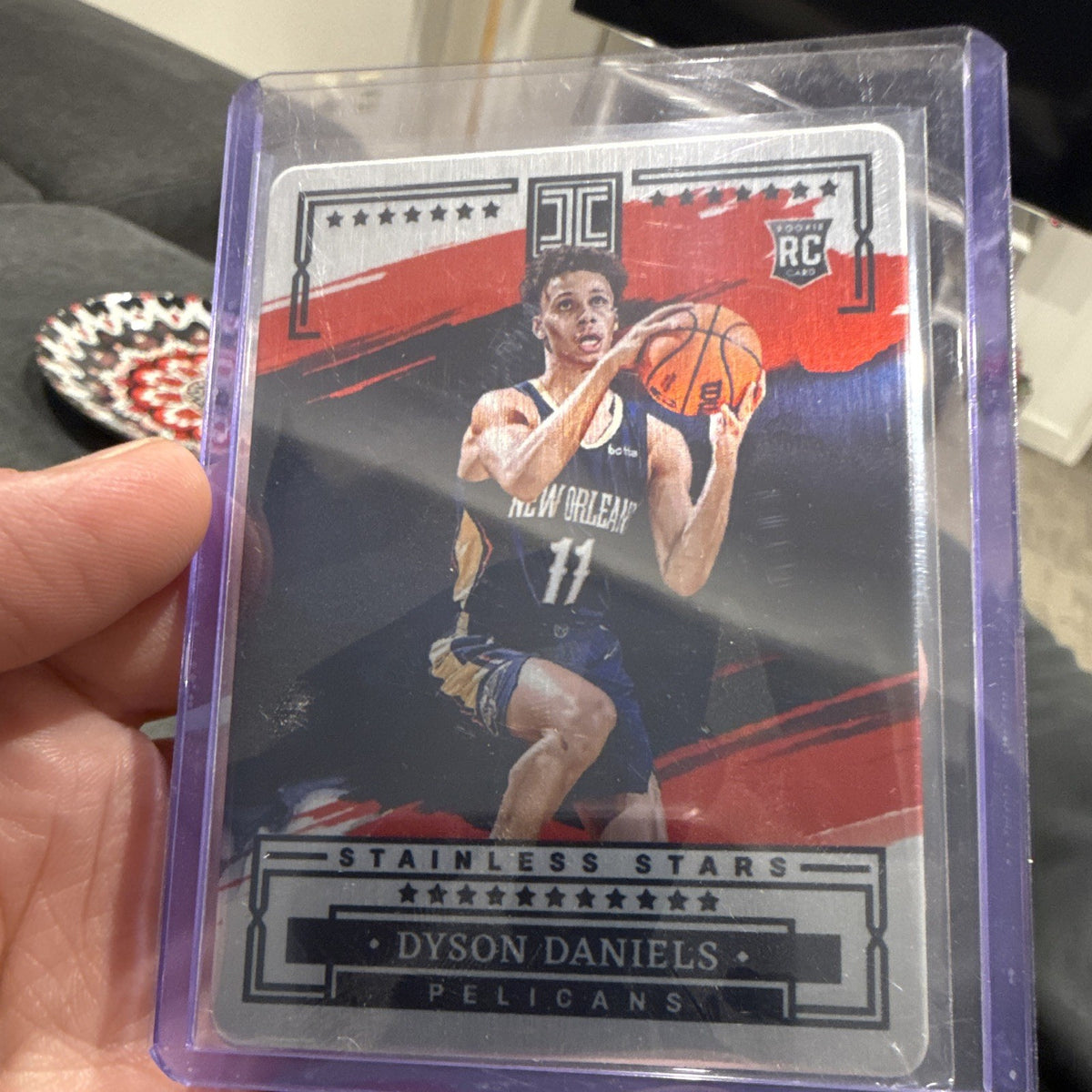 Panini Impeccable 2022-23 Stainless Stars #17 Dyson Daniels Rookie Pelicans0