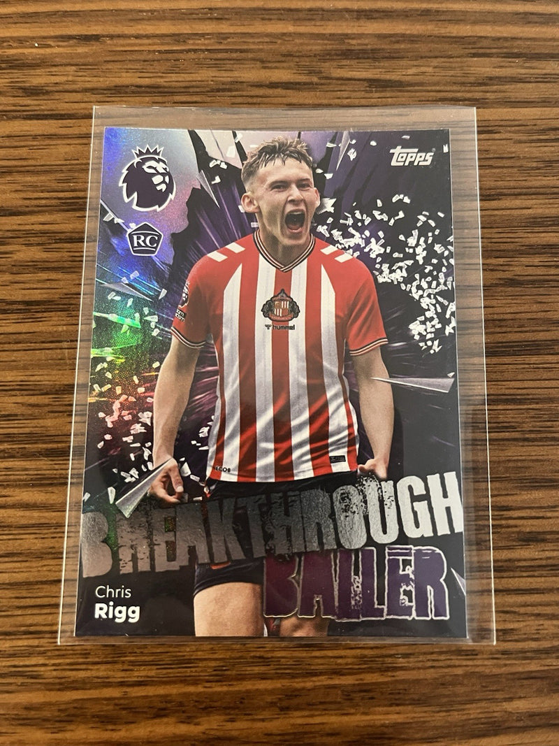 Topps Premier League Breakthrough Baller Rookie Chris Rigg Sunderland #3600