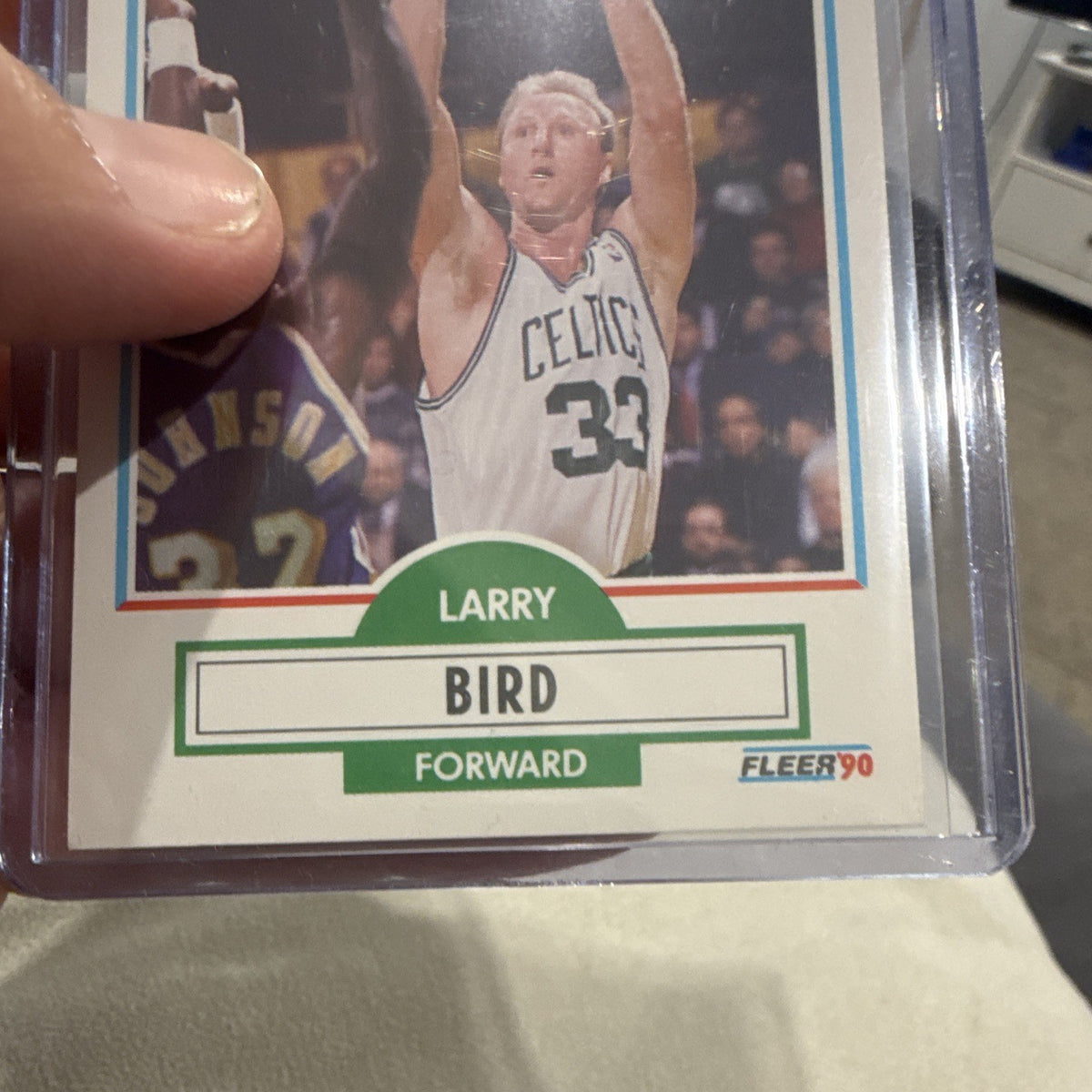 Fleer Larry Bird Base 1990 Fleer #8 Boston Celtics NBA Basketball Card3