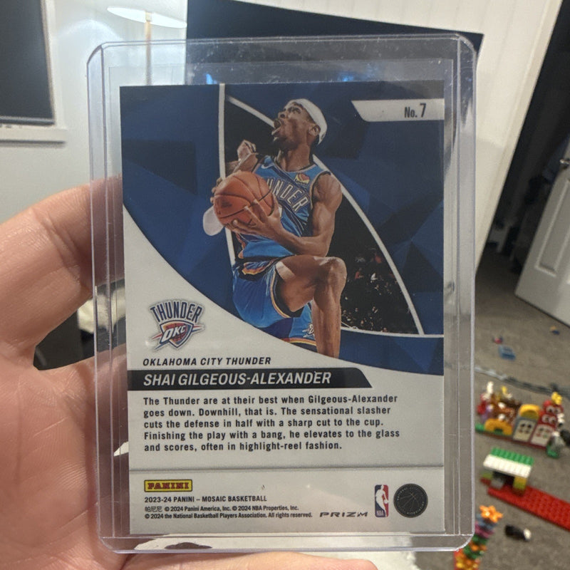 Panini Mosaic 2023 24 Shai Gilgeous Alexander Reactive Green No. 71