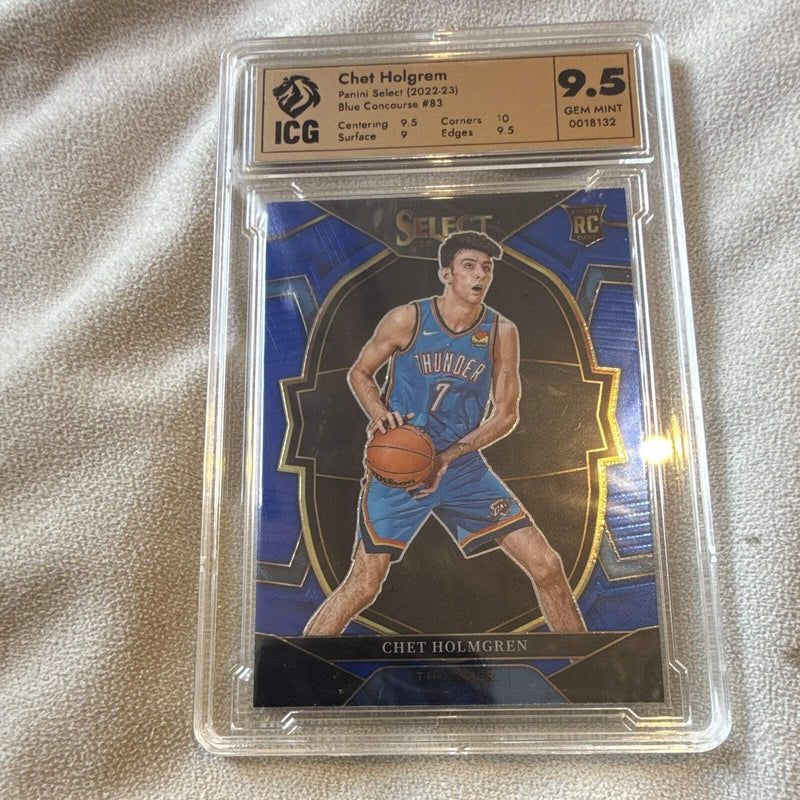 Chet Holmgren 2022 23 Panini Select Blue Concourse #83 RC ICG 9.50