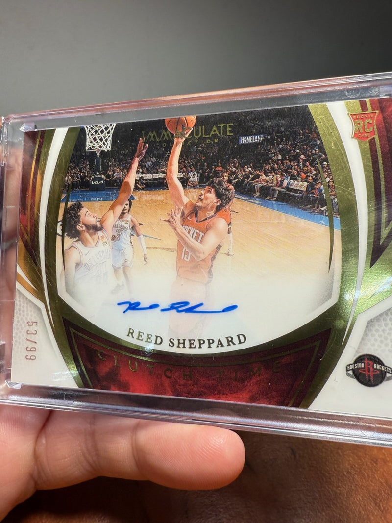 2024 IMMACULATE COLLECTION CLUTCH TIME REED SHEPPARD ON-CARD ROOKIE AUTO /991