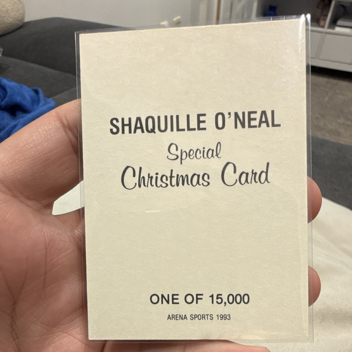 Arena Sports Shaquille O'Neal Special Christmas Card Insert 1993 /150001