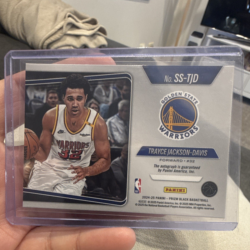 Panini Prizm Black 2024 25 Trayce Jackson Davis Warriors Auto SS TJD1