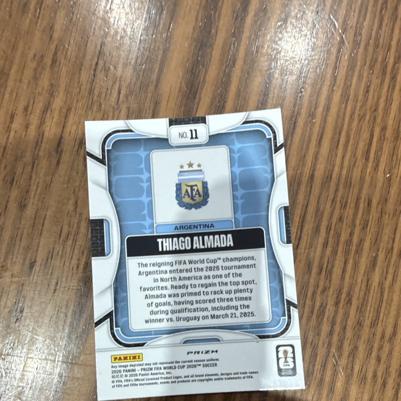 Panini 2026 Prizm FIFA World Cup Thiago Almada Argentina #11 - Prizm3