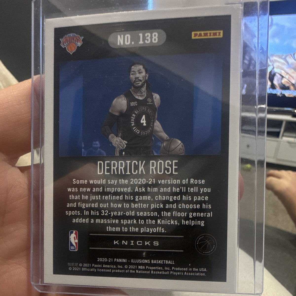 Panini Illusions Derrick Rose Insert New York Knicks #138 2020 21 NBA1