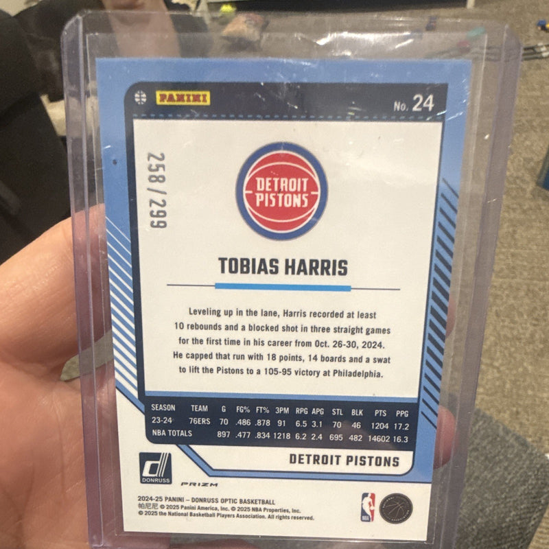 Panini Donruss Optic 2024 25 Tobias Harris Pistons #24 Red /2992