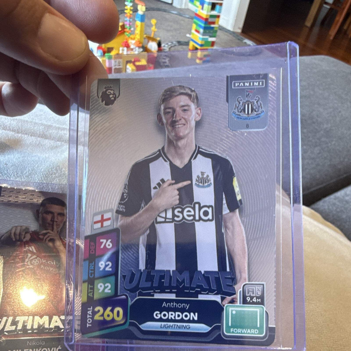 Panini Adrenalyn XL Ultimate Premier League 3 Card Lot Mbeumo Milenković Gordon3