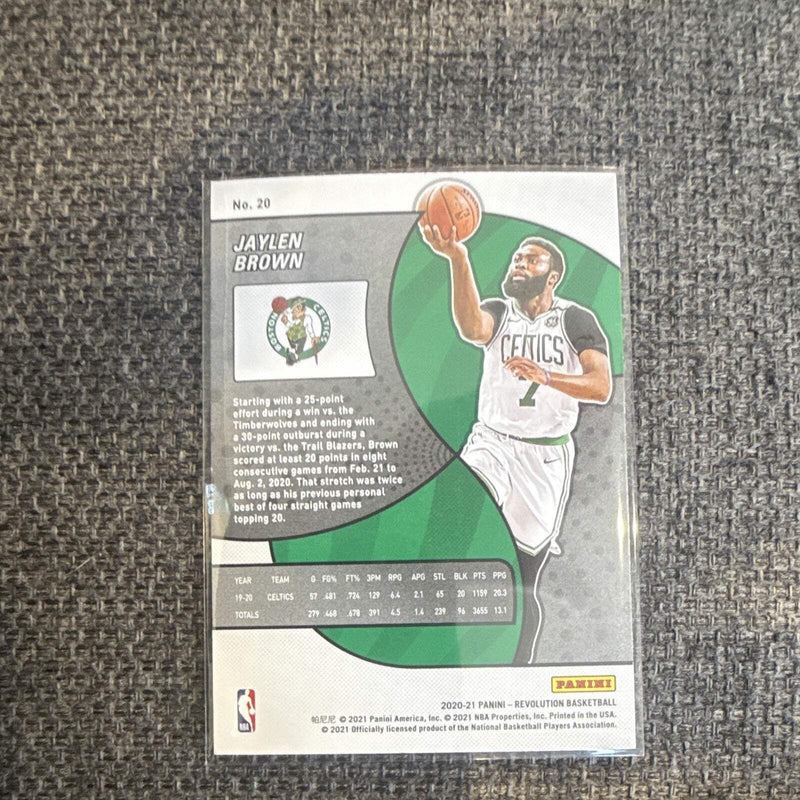 Panini 2020 21 Revolution Basketball Jaylen Brown Parallel No. 20 Celtics2