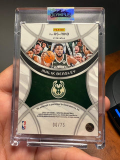 2023 24 Spectra MALIK BEASLEY Radiant Signatures Auto Base 06/751