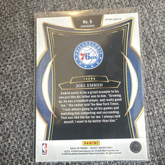 Panini 2024-25 Select Joel Embiid 76ers Concourse Prizm No. 61