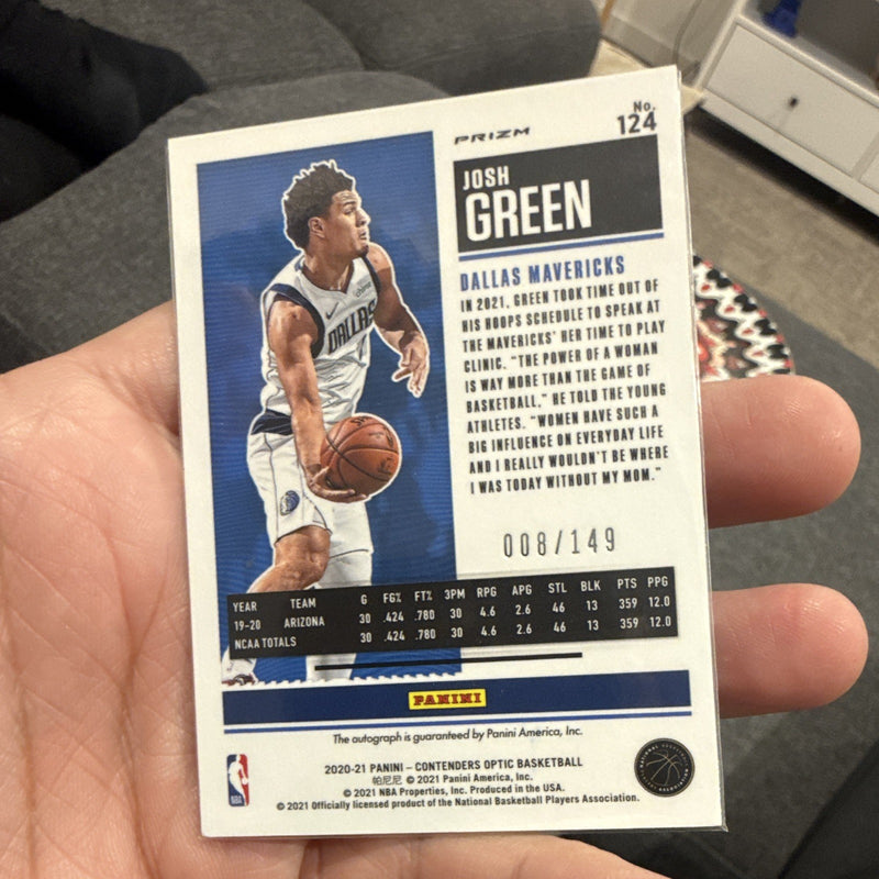 Panini Contenders Optic 2020-21 Josh Green Rookie Ticket Auto /149 #1241