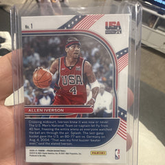 Panini Prizm 2020 21 USA Basketball Allen Iverson Prizm No. 11
