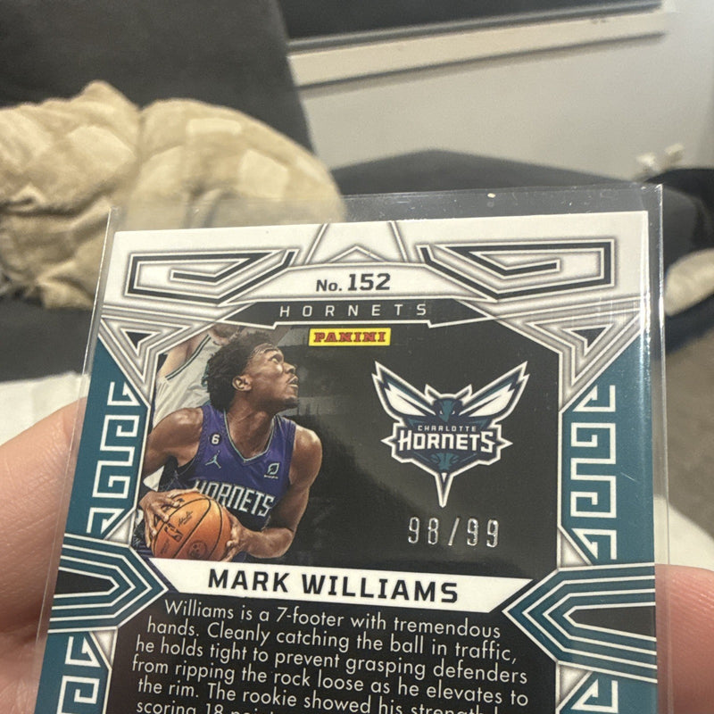 Panini Obsidian Mark Williams Rookie 152 98/99 Charlotte Hornets2